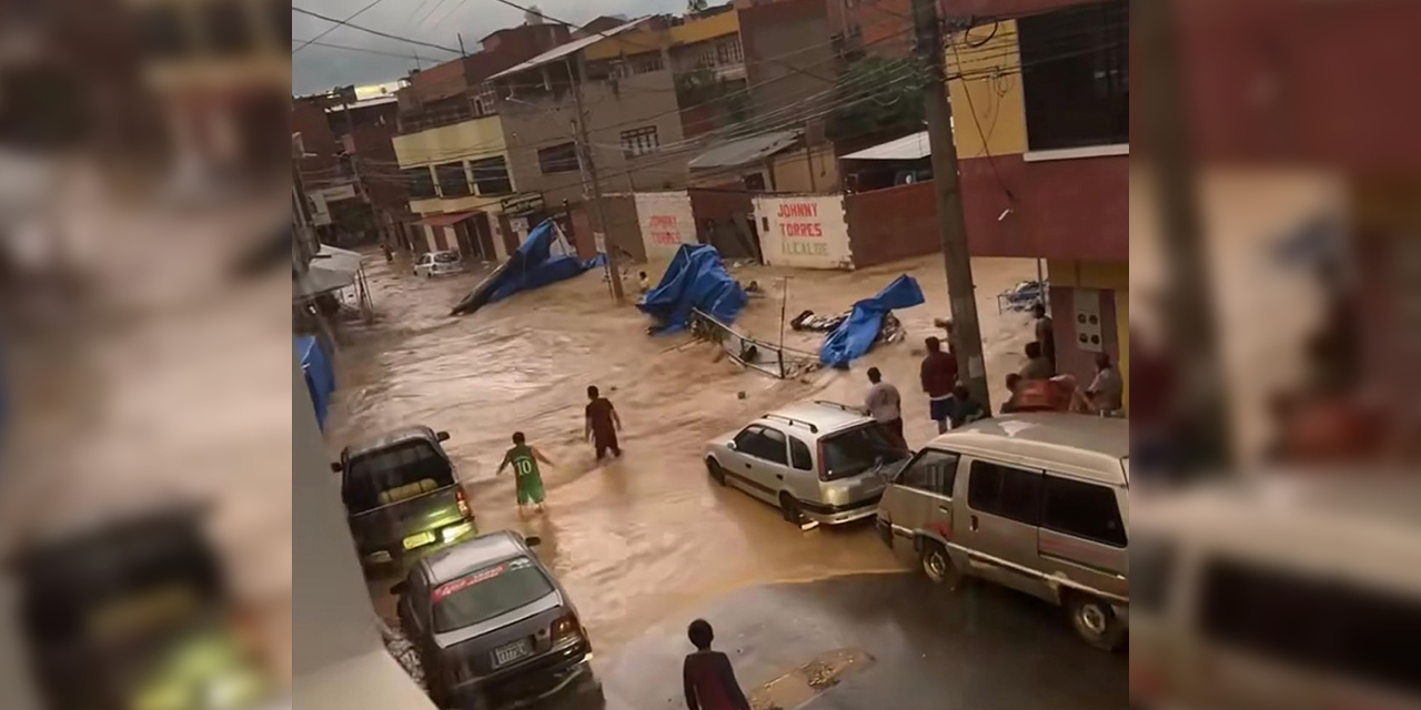 Tarija afectada por las torrenciales lluvias.