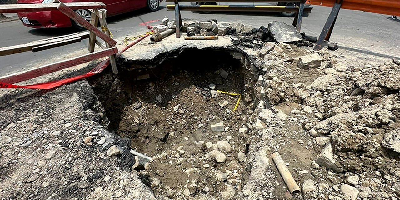 La Avenida del Poeta es afectada constantemente por los sifonamientos. Foto: Archivo