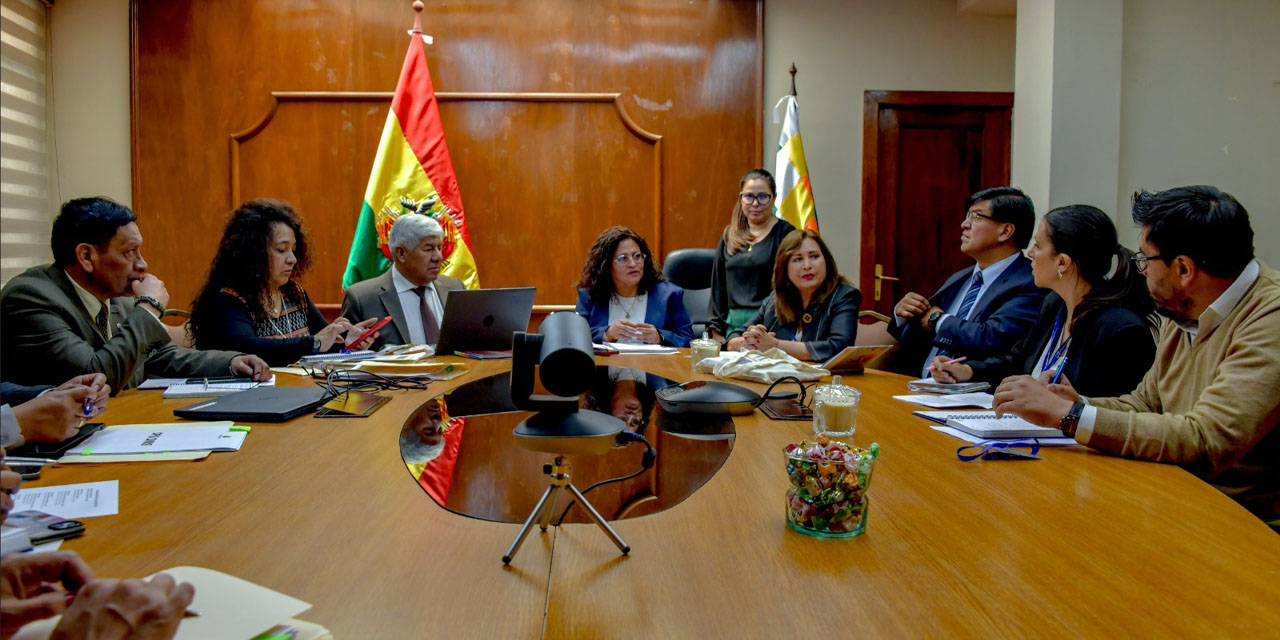 Ministra de Salud en reunión con representantes de la CAF.