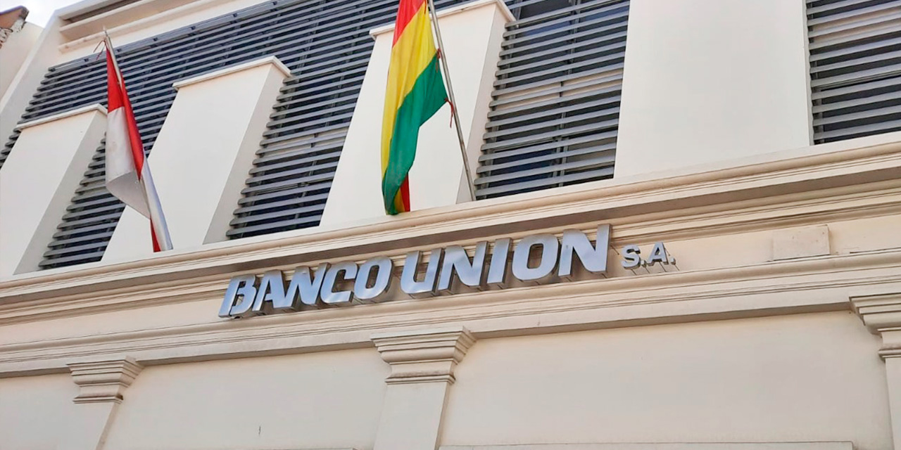 Frontis del edificio del Banco Unión, en Tarija. (Foto:  Banco Unión)