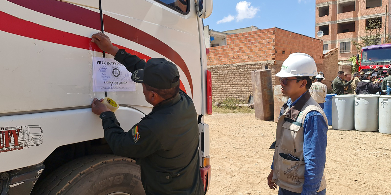 Operativo de control de la ANH e incautación de una cisterna con combustible de contrabando. (Foto: ANH)