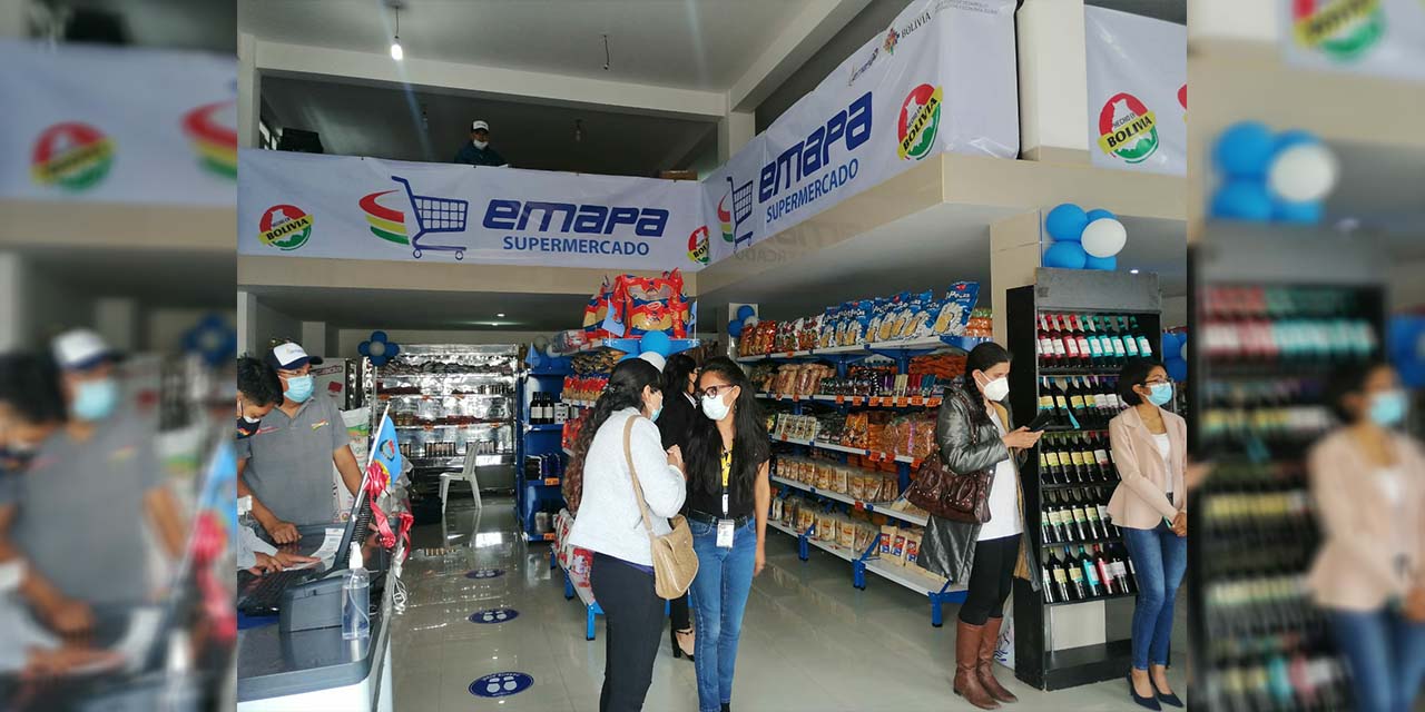 Supermercado de la Empresa de Apoyo a la Producción de Alimentos, en La Paz. | Foto: Emapa