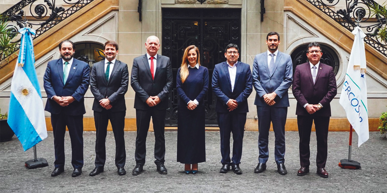 Los ministros de Energía de los países que integran el Mercosur, Bolivia y Chile. Foto: Ministerio de Hidrocarburos