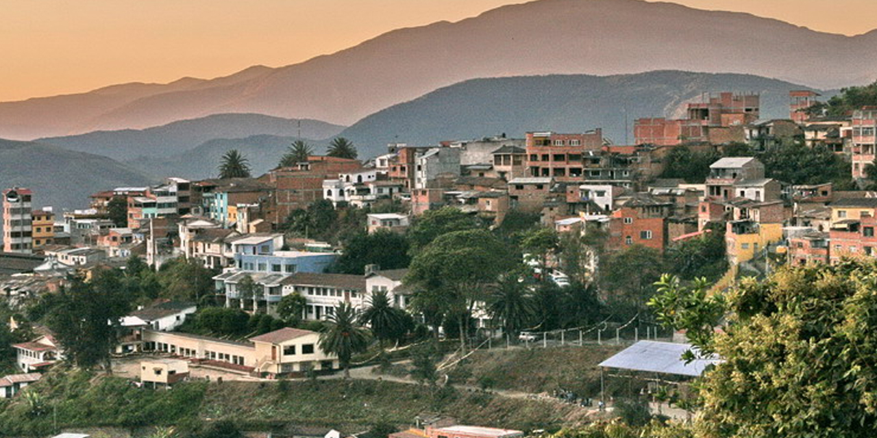 Vista del municipio de Coroico.