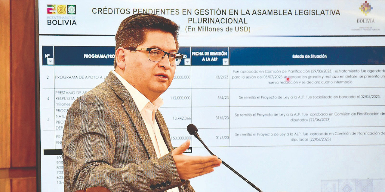 El ministro de Economía y Finanzas Públicas, Marcelo Montenegro. Foto: Ministerio de Economía