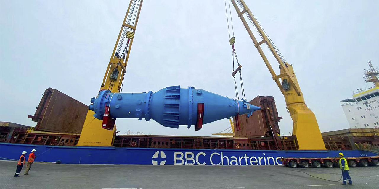 El reactor para la Planta del DRI del complejo del Mutún. (Foto: Ministerio de Minería)