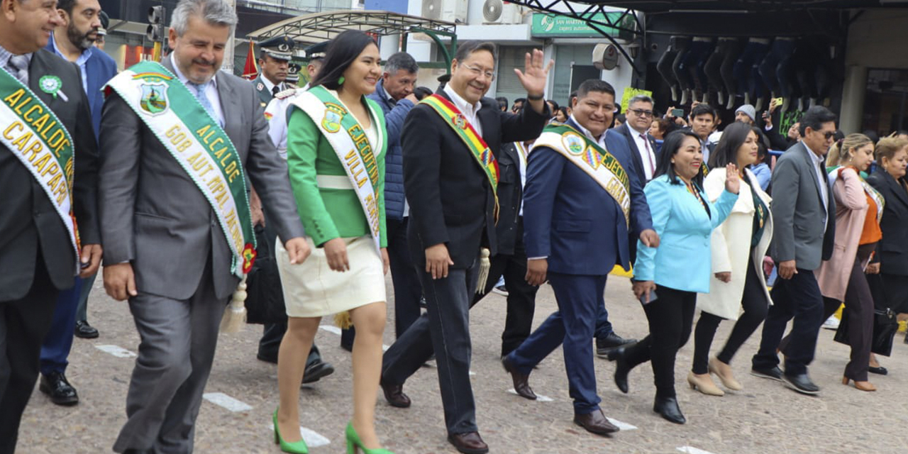 El presidente Luis Arce en el aniversario del Gran Chaco