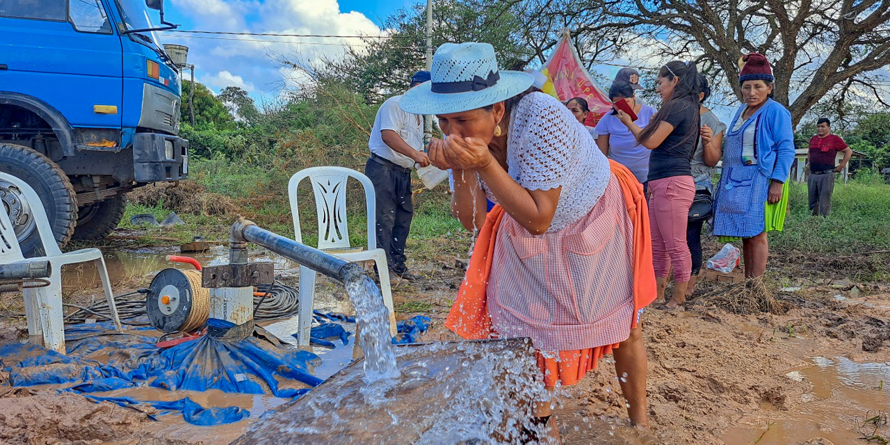 Proyectos de agua potable entregados por el Gobierno.