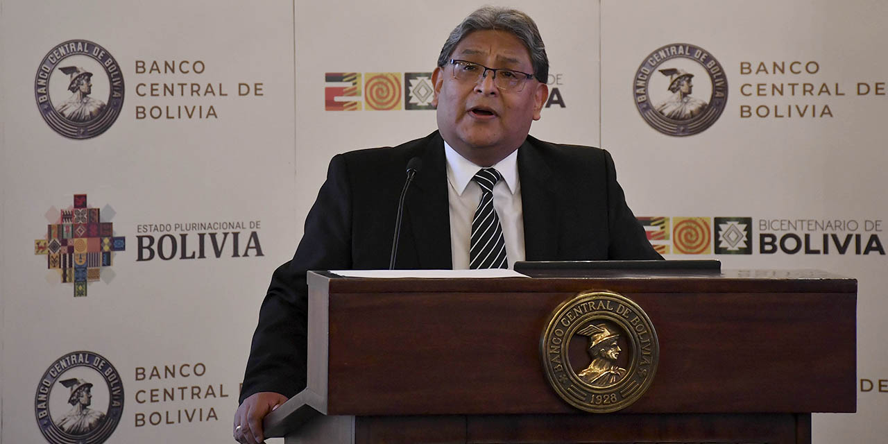 Edwin Rojas, presidente del Banco Central de Bolivia. 