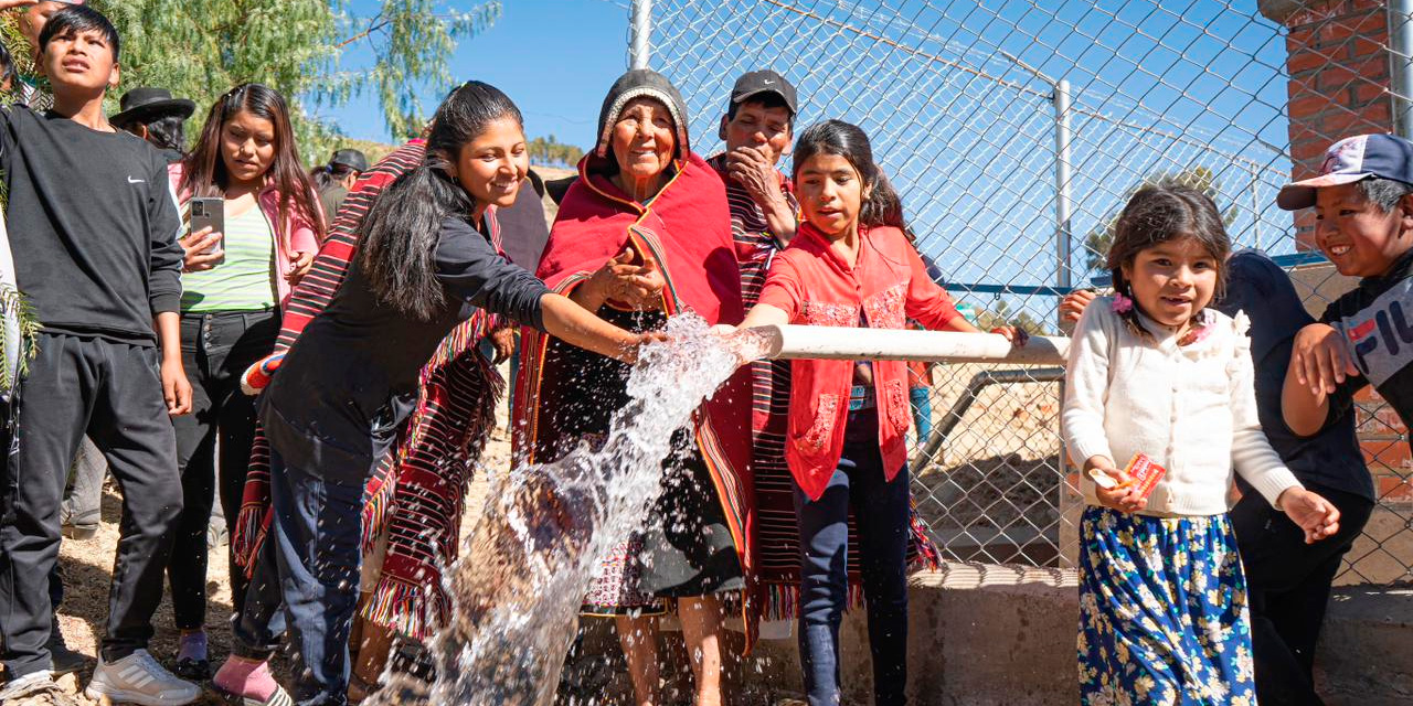 Proyectos de agua entregados por el Gobierno.