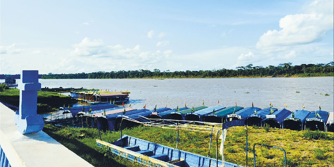 Vista del Puerto de Guayaramerín, en Beni. | Foto: RRSS