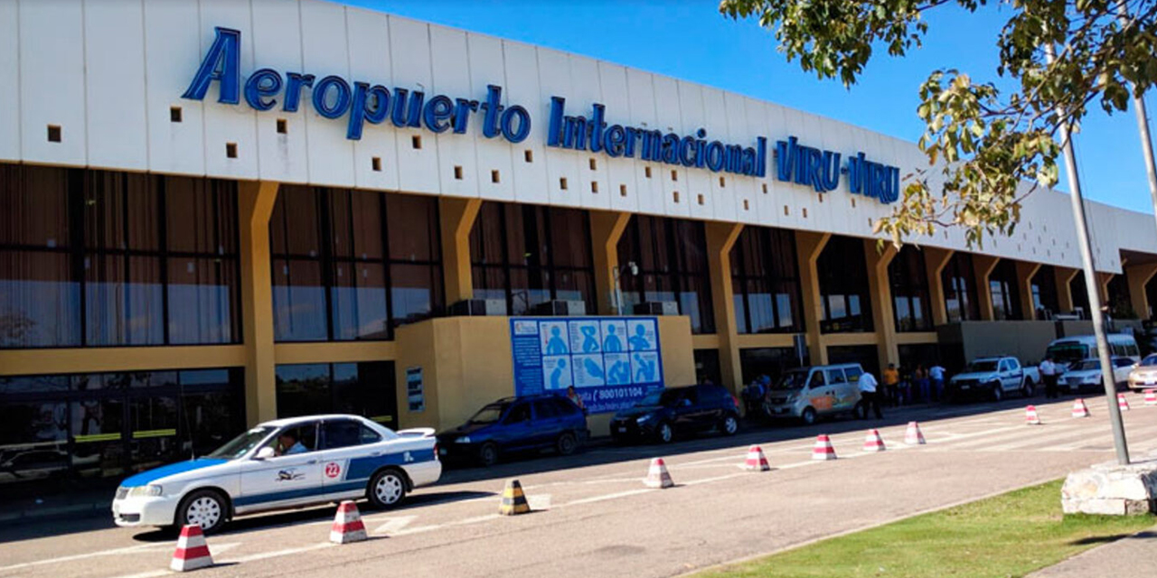 Frontis del Aeropuerto Internacional de Viru Viru, en Santa Cruz. Foto: Archivo.