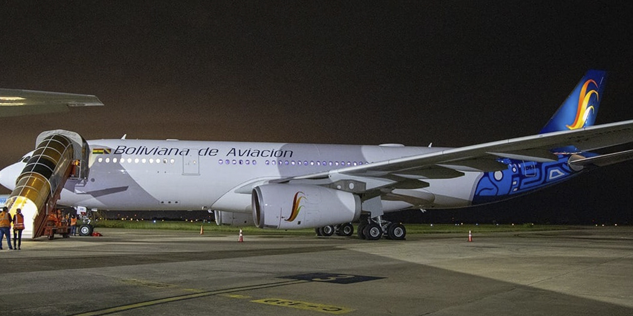 Una de las nuevas aeronaves Airbus A330 – 200 de la estatal. Foto: BoA.