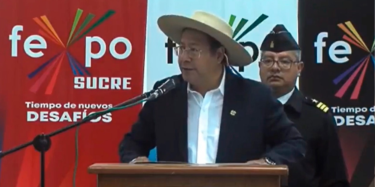 El presidente Luis Arce inaugura la Fexpo Sucre 2023.