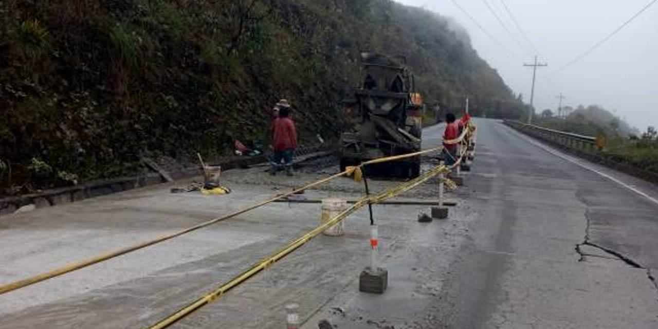 El trabajo desarrollado por la ABC en las vías hacia los Yungas. | Foto: ABC