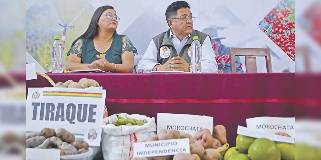 El convenio permite que los municipios accedan a maquinaria para producir alimentos.  | Foto: MDRyT