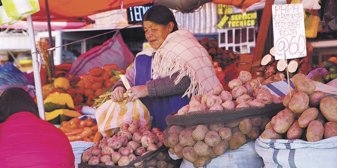 La baja inflación representa estabilidad de precios en la canasta familiar.  | Foto: Jorge Mamani