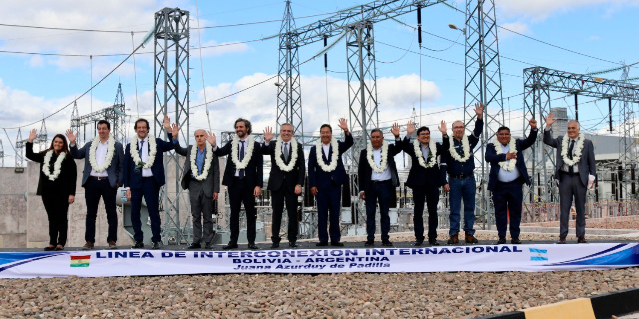 Inauguración de la línea de transmisión eléctrica "Juana Azurduy de Padilla".