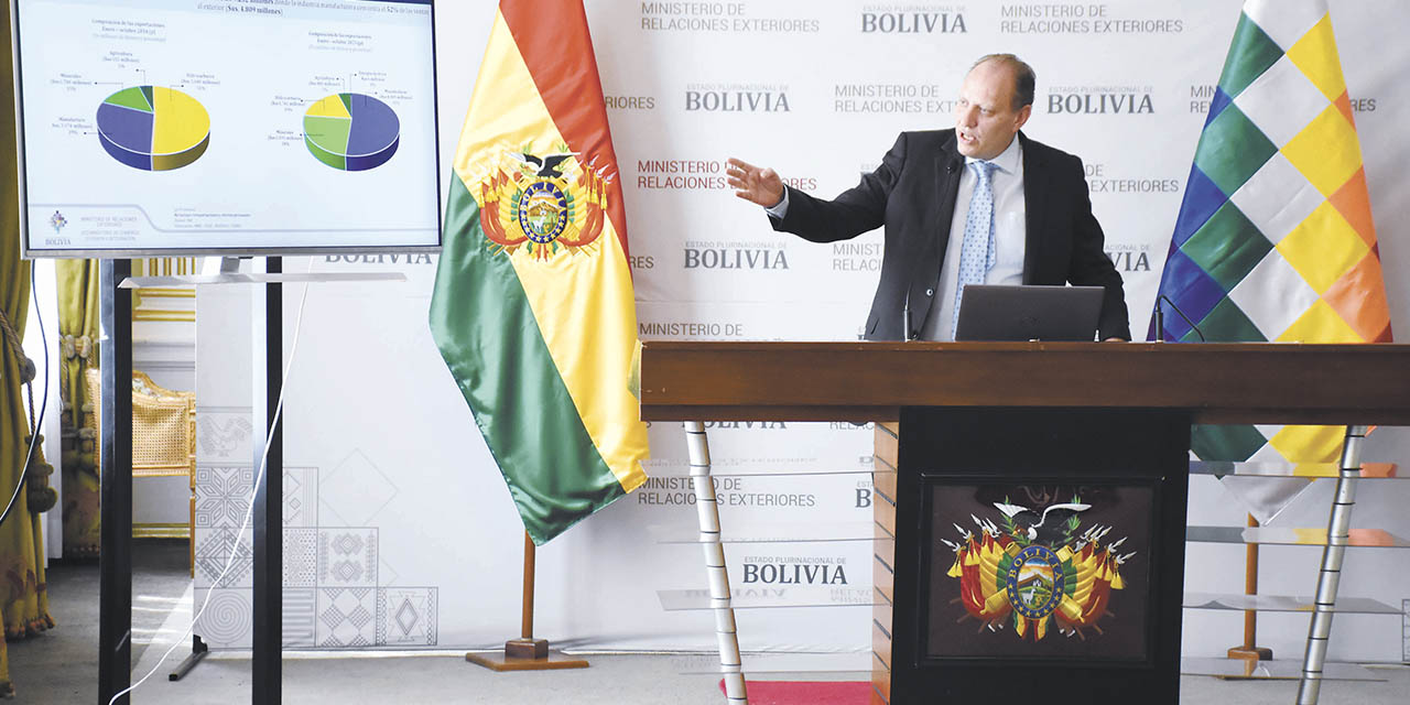 El viceministro Benjamín Blanco, en conferencia de prensa.  | Foto: Jorge Mamani