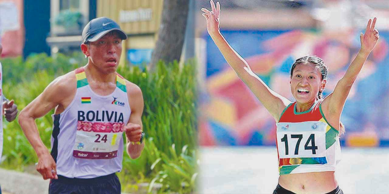 El orureño Héctor Garibay y la paceña Jhoselyn Camargo. Foto: Facebook Lucho Arce