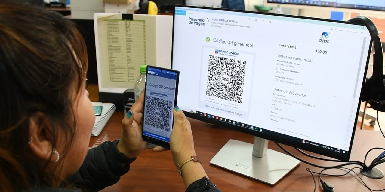 Sistema de pagos por QR habilitado por el Seprec.