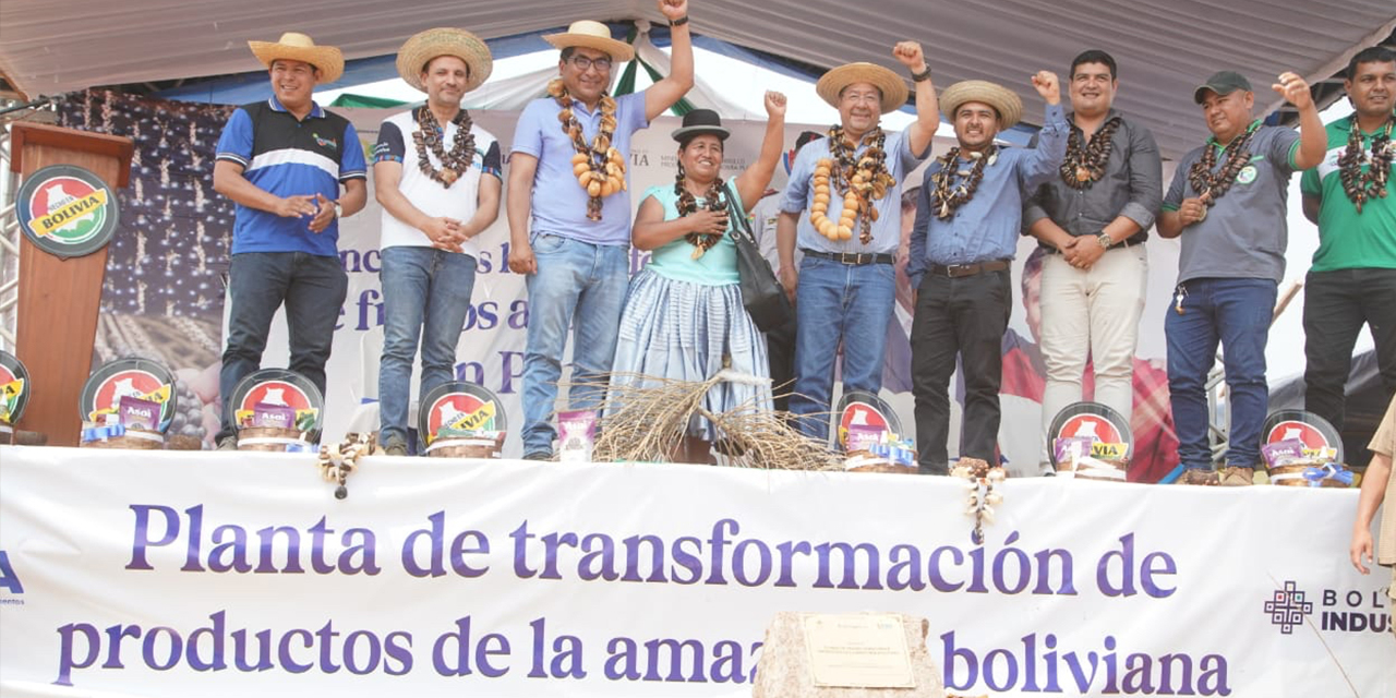 La inauguración de la obra en Puerto Rico, Pando. 