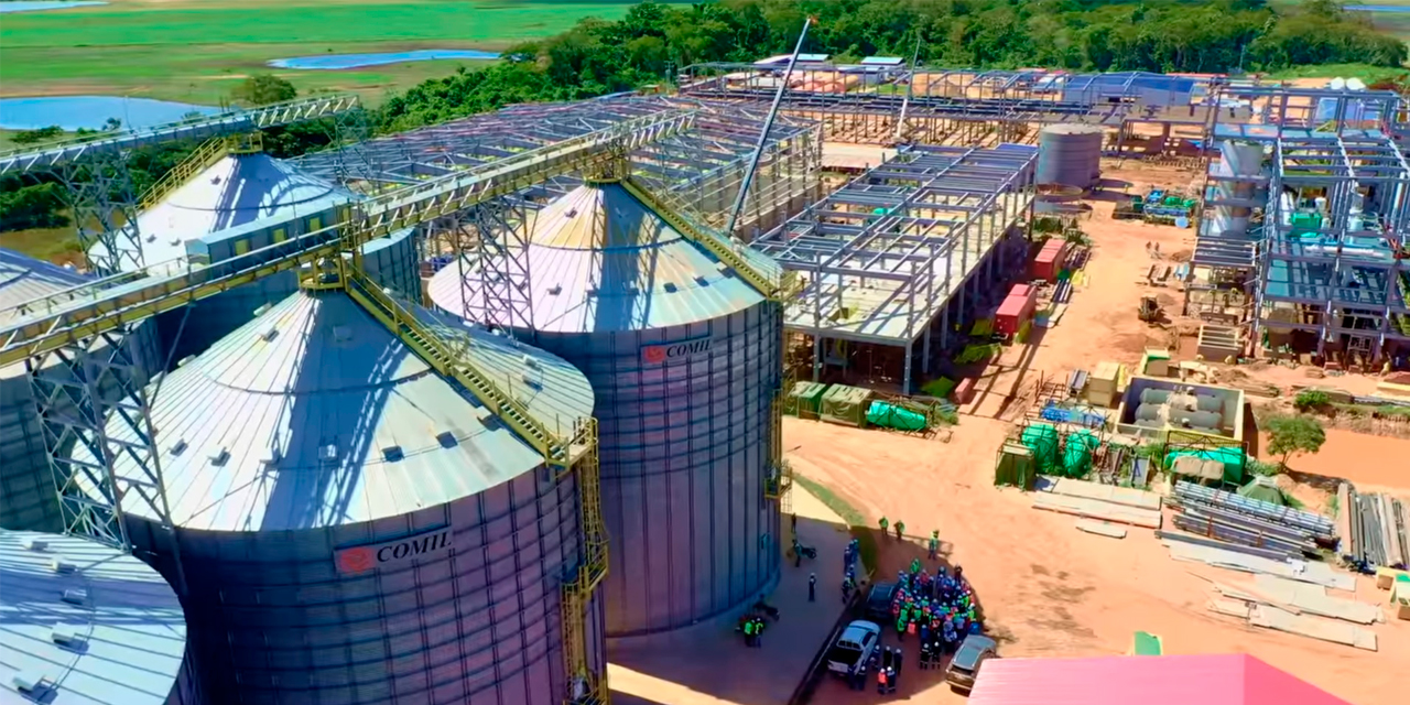 El emplazamiento de la Planta Industrial de Transformación de Sub-Productos de Soya, en el municipio cruceño de San Julián.