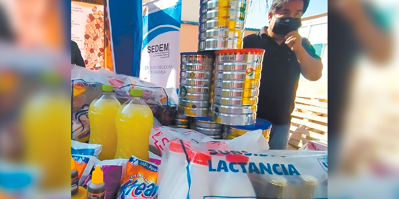 Los productos que se entregan en el subsidio. Foto: RRSS