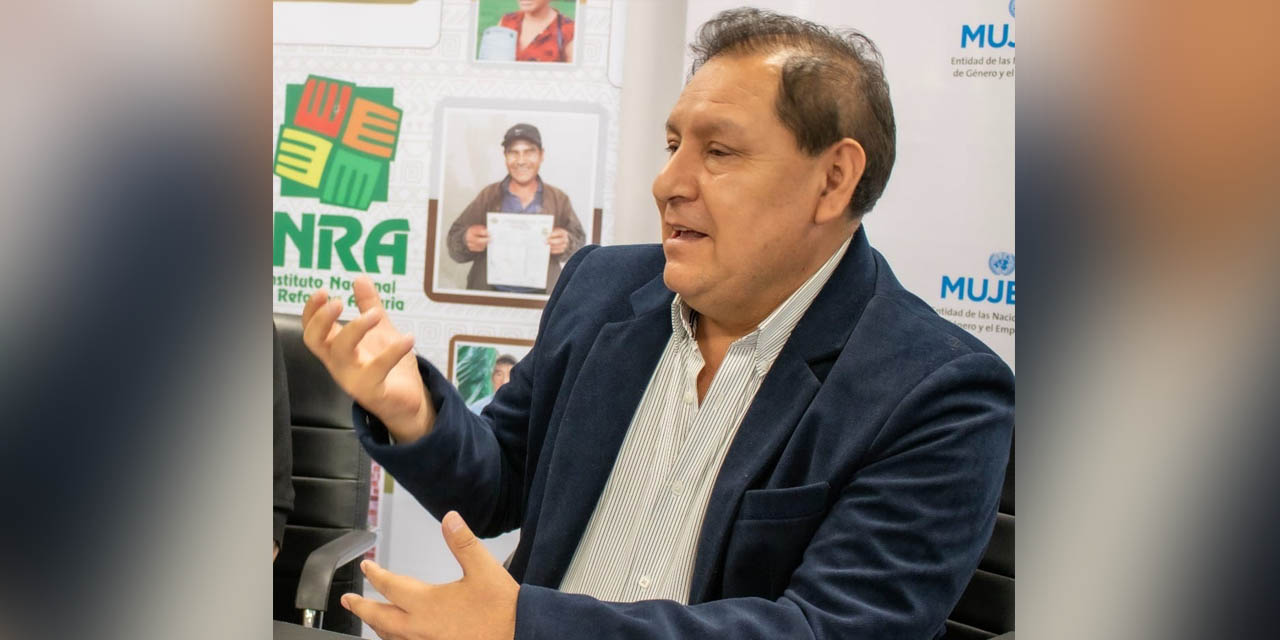 El director del Instituto Nacional de Reforma Agraria (INRA), Eulogio Núñez.