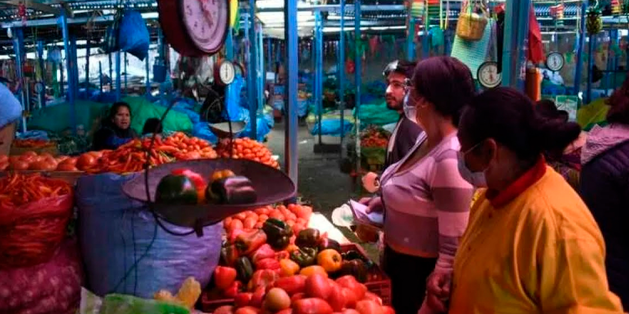 El mercado Rodríguez, uno de los principales centros de abasto de La Paz. Foto: Archivo