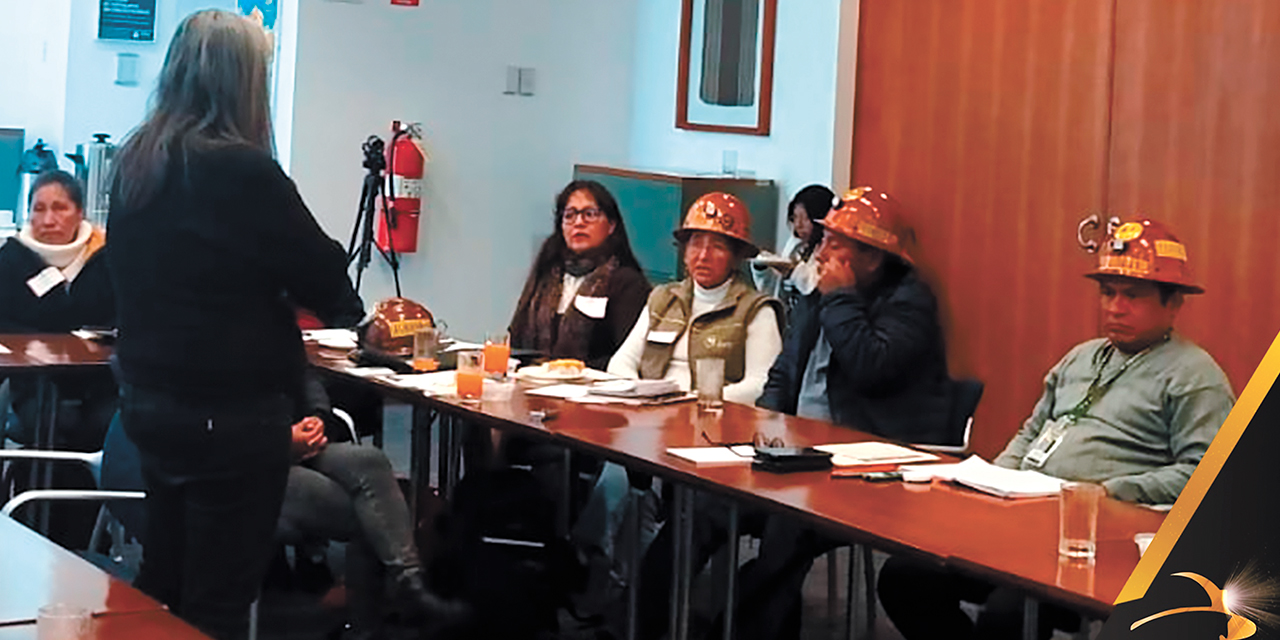 Los diálogos previos con mujeres mineras. Foto: Minería