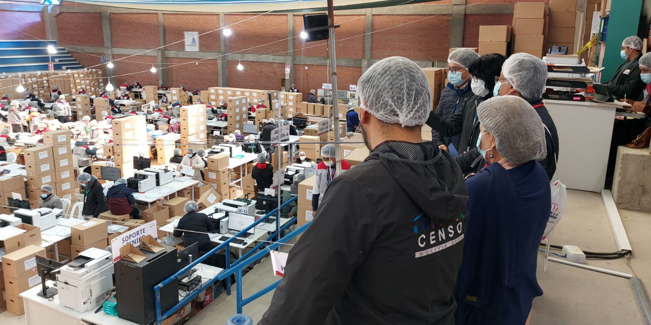 El Centro de Operaciones del Censo, en la ciudad de La Paz. Foto: INE.