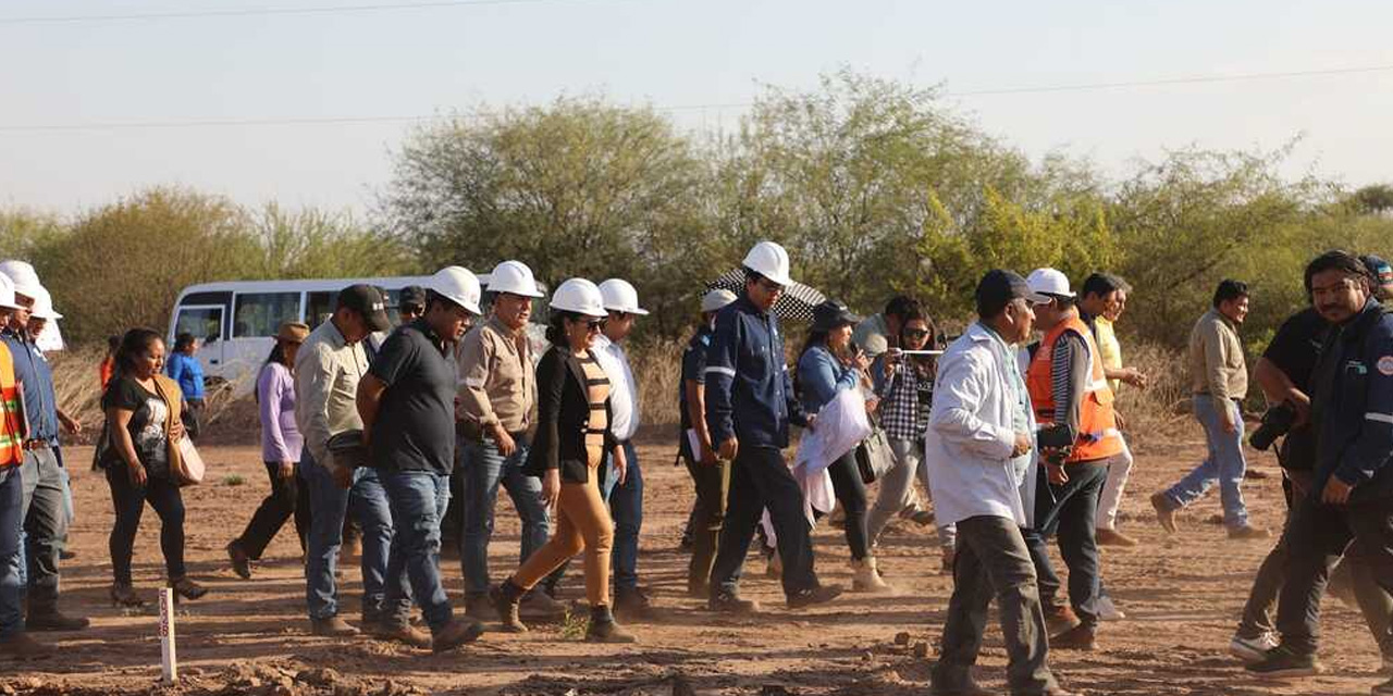 Autoridades realizaron una inspección al avance de obras de la Planta procesadora de aceite vegetal. Foto: IBAE