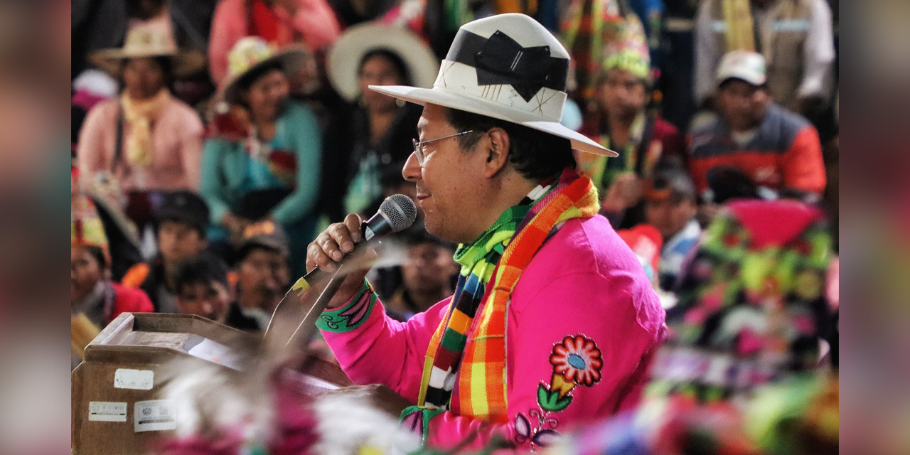 El presidente Luis Arce. Foto: Comunicación Presidencial