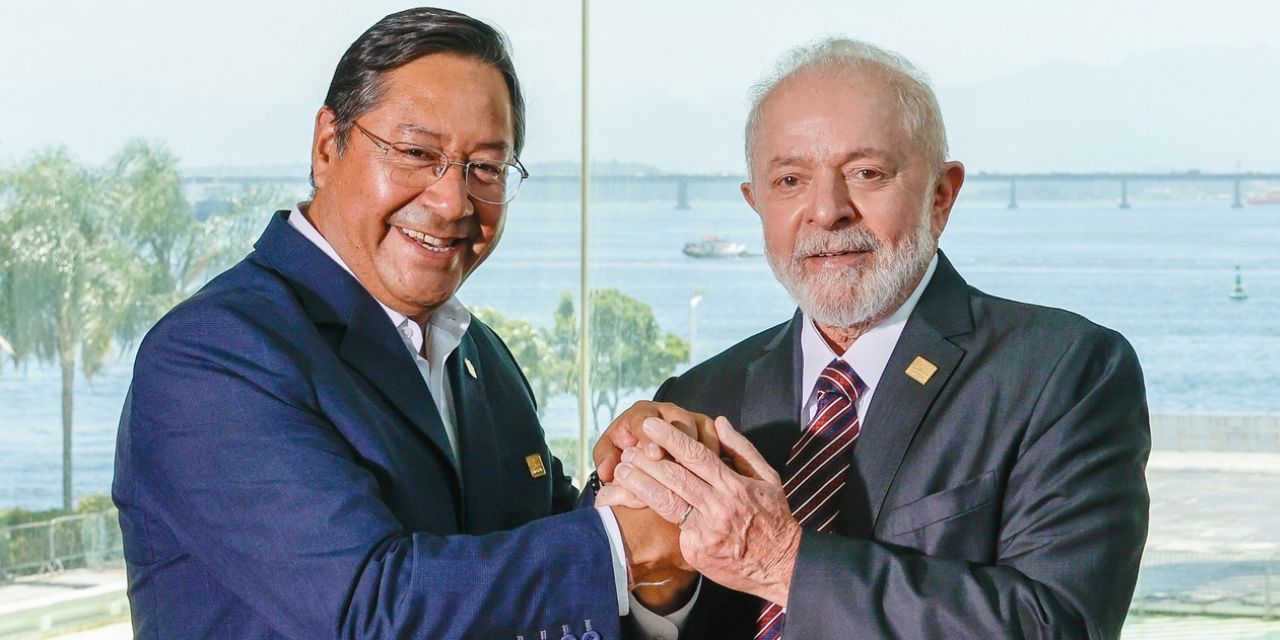 Los presidentes de Bolivia, Luis Arce, y de Brasil, Luiz Inácio Lula da Silva. Foto: Archivo