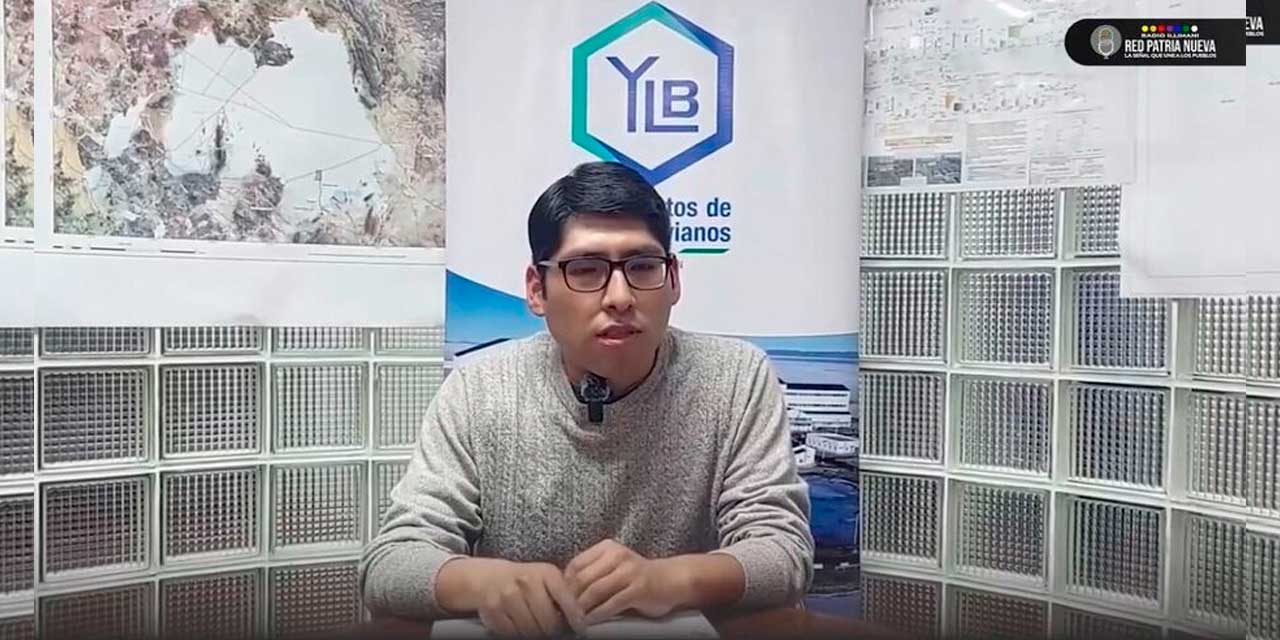 El gerente de Operaciones y Mantenimiento de YLB, Jorge Chambi.