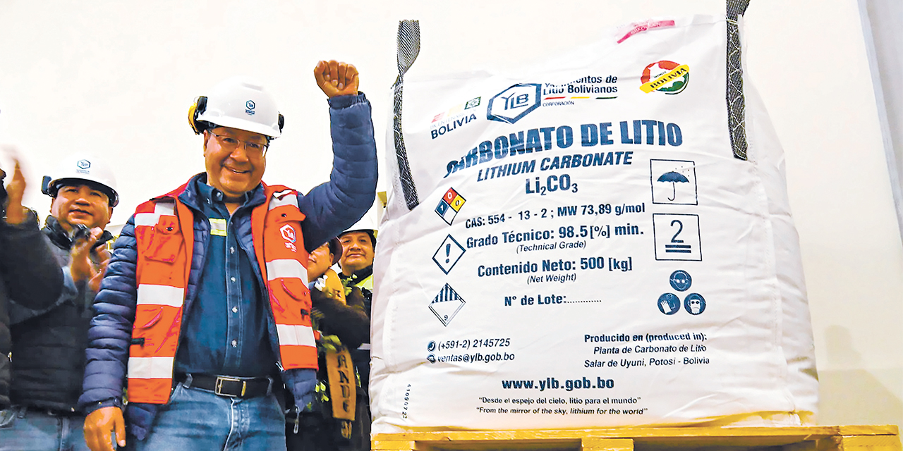 Bolivia incrementa en un 413% la venta carbonato de litio de enero a julio de 2024, superando todo 2023