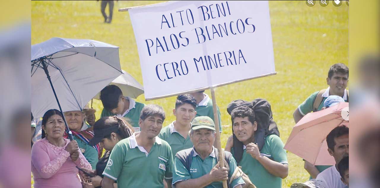 Vecinos de Alto Beni expresan su interés por un municipio sin actividad minera. Foto:  Vicepresidencia del Estado