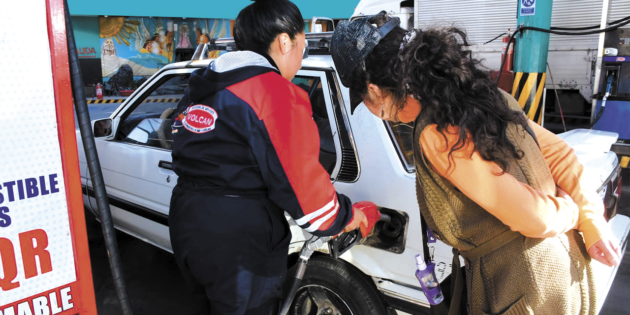 Comercialización de combustibles en una estación de servicio. | Foto: APG