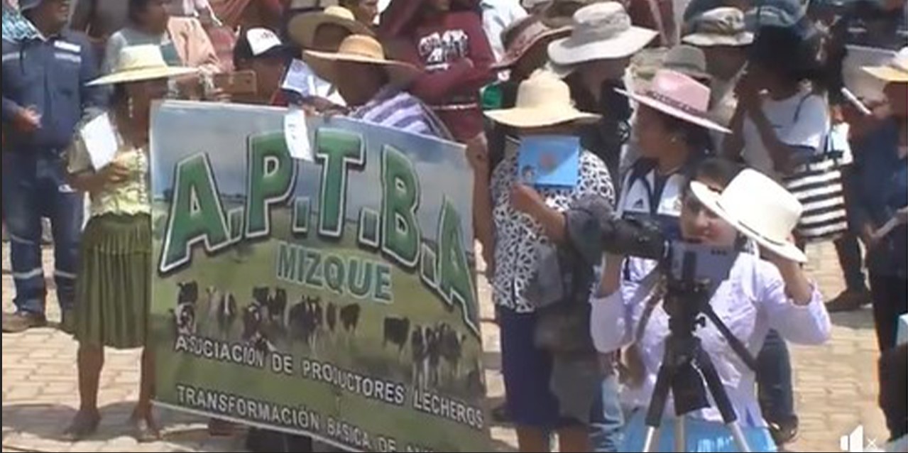 Productores de leche de Mizque. Captura de pantalla