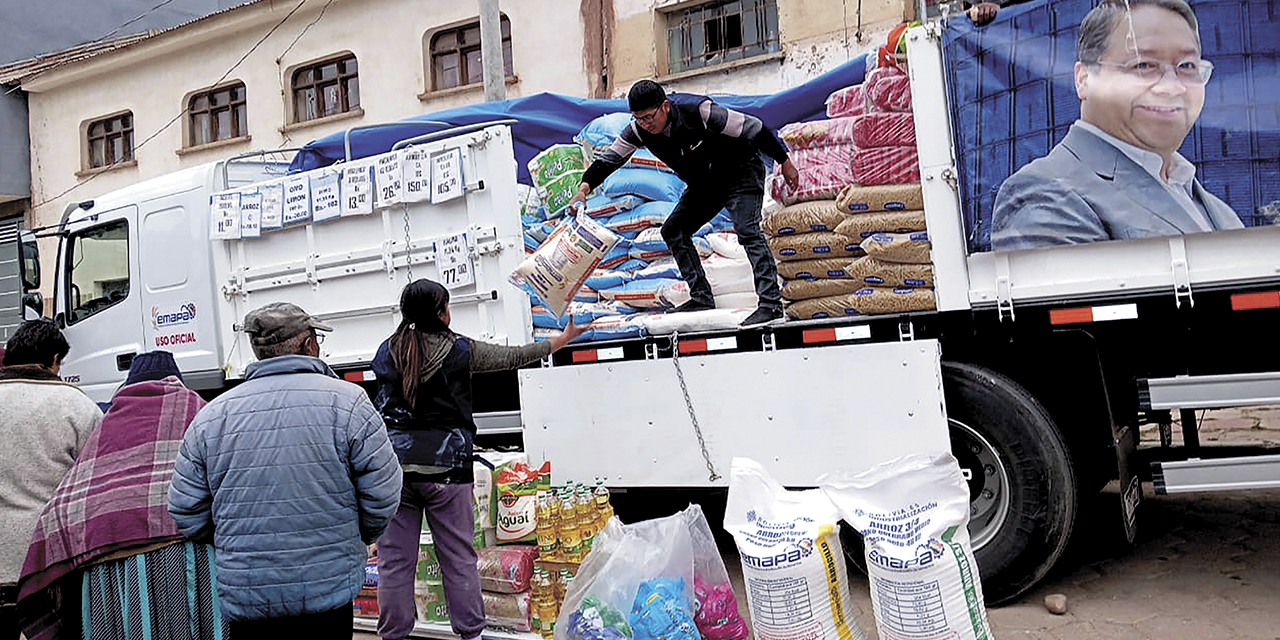 Los camiones ofrecerán arroz de Emapa, entre otros productos. 