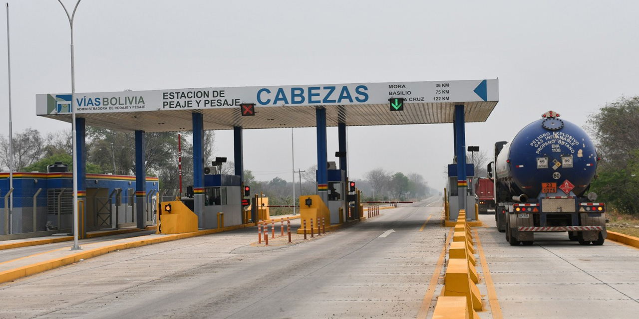 Una estación de cobro de peajes, en Santa Cruz. Foto: VÍAS Bolivia