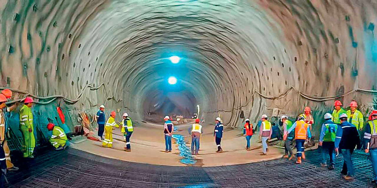 Los progresos en los trabajos del túnel Incahuasi. Foto: ARCHIVO