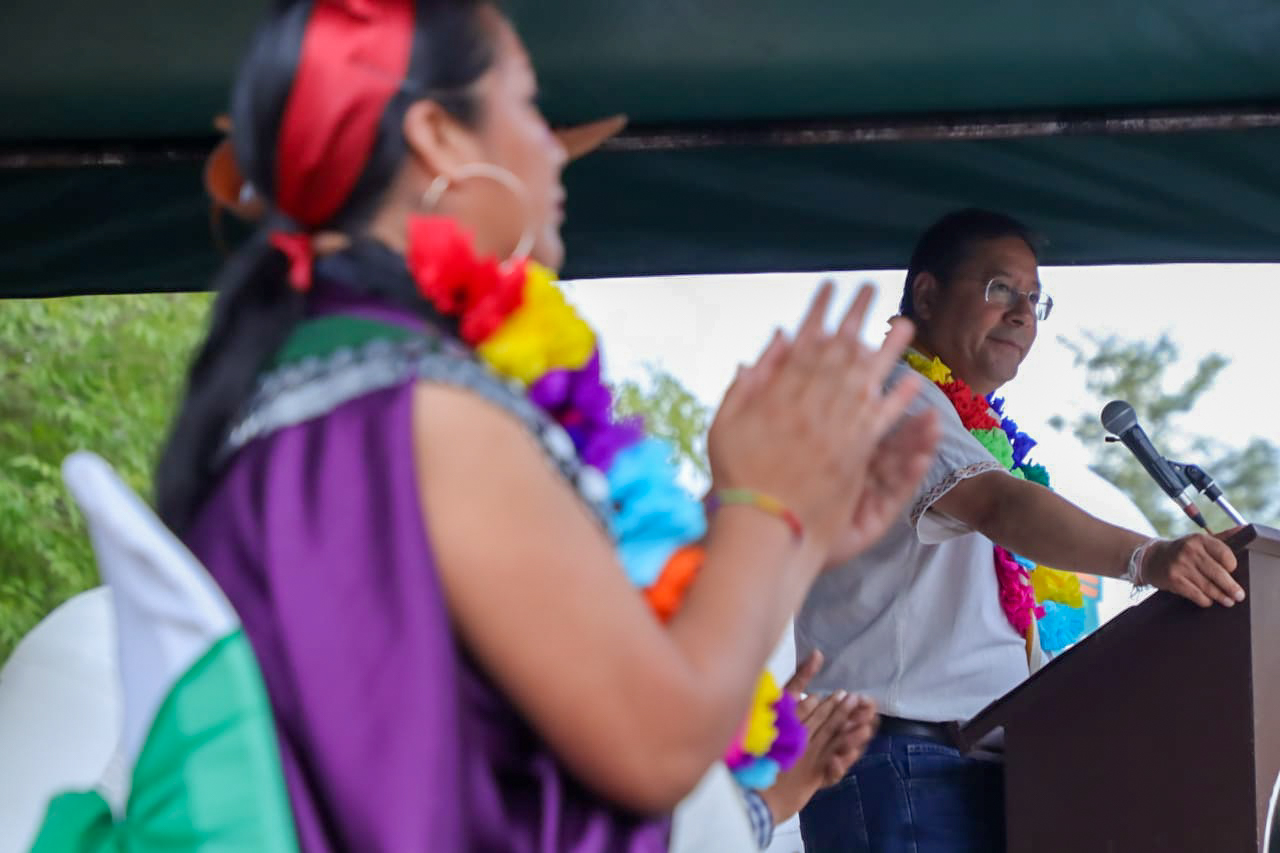 El presidente Luis Arce en Monteagudo