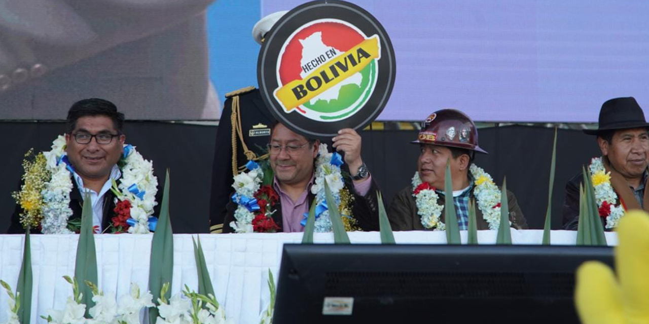 El presidente Luis Arce. Foto: Jorge Mamani