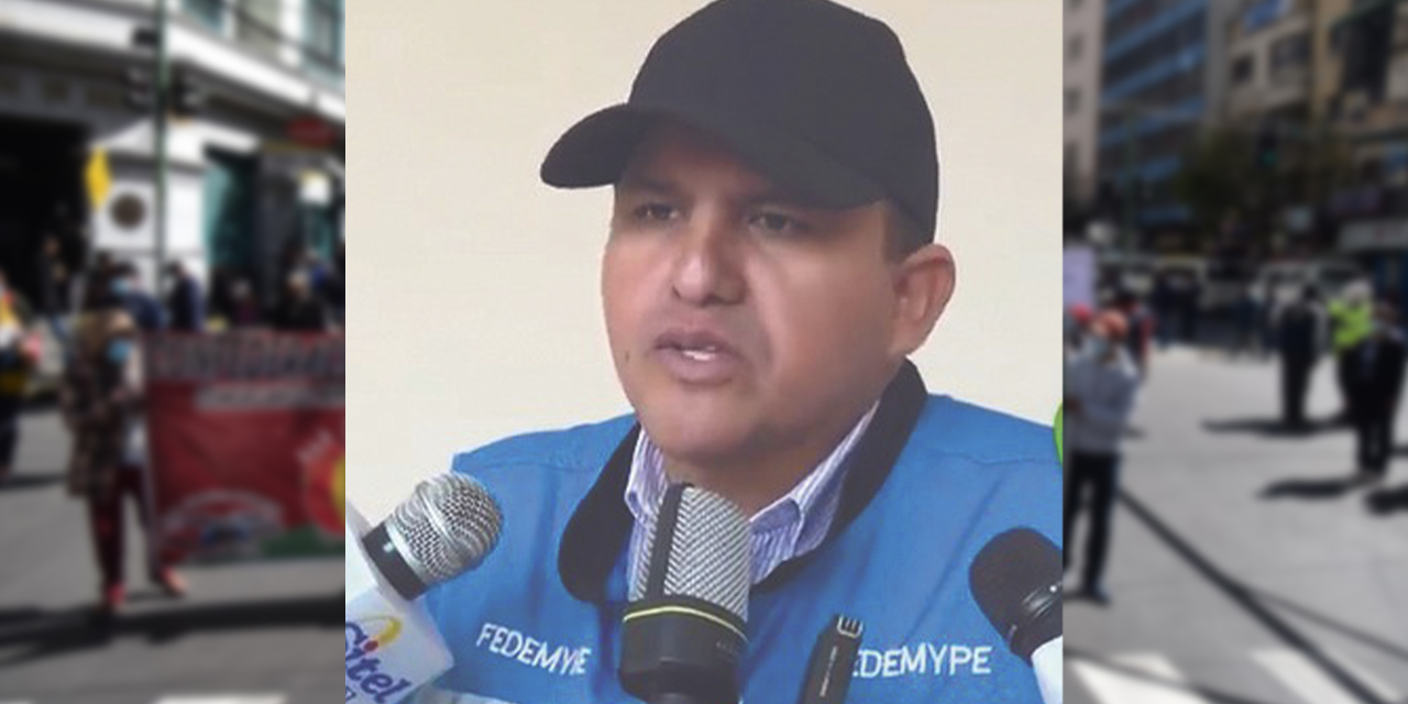 El presidente de la Federación Departamental de Trabajadores Gremiales de Santa Cruz, René Troncoso