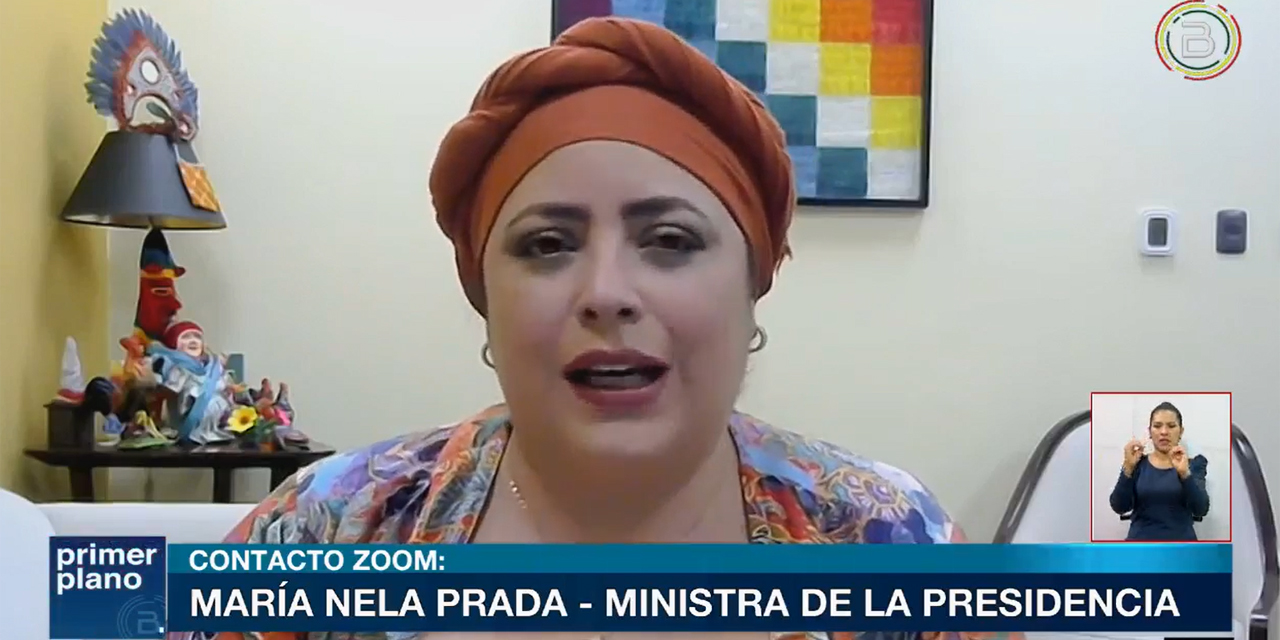 La ministra María Nela Prada en Bolivia Tv