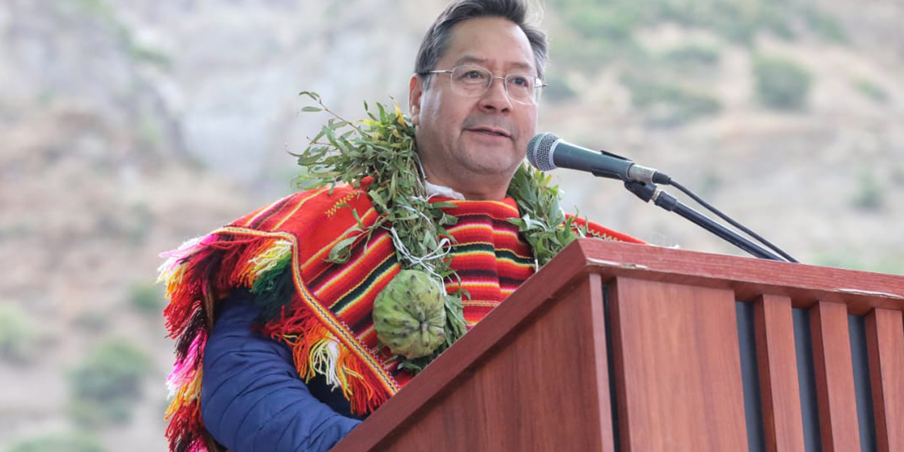 El presidente Luis Arce en Chuquisaca