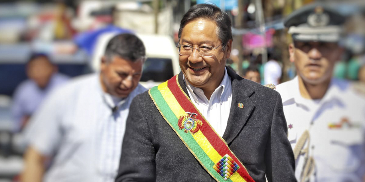 El presidente Luis Arce, en Villa Tunari, Cochabamba. (Foto: Presidencia)