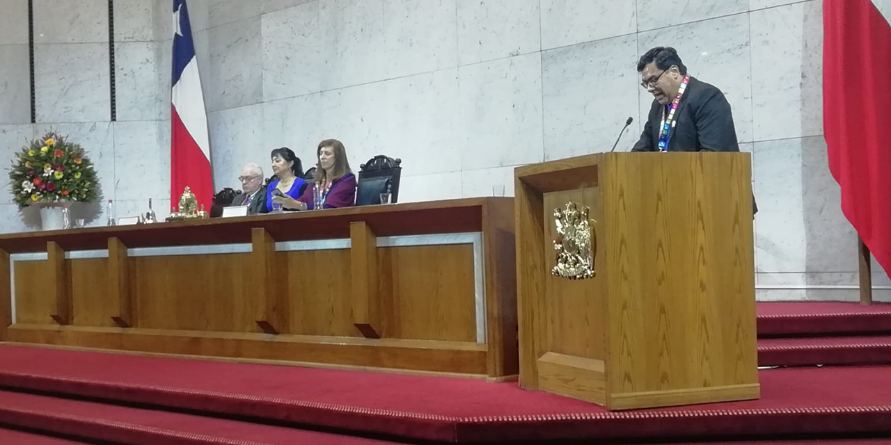 El presidente de la Cámara de Diputados participa en la Cumbre Mundial contra el Hambre y la Desnutrición, en Chile. (Foto: Cámara de Diputados)